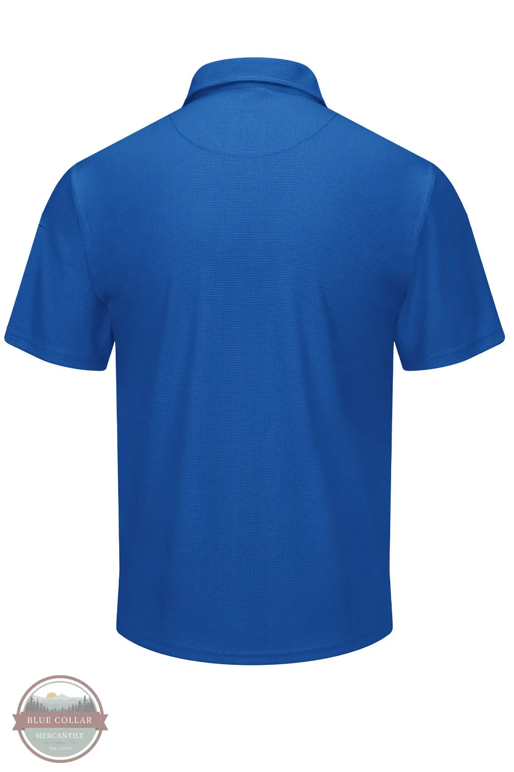 Red Kap SK90RB Men's Big & Tall Short Sleeve Performance Knit Flex Series Pro Polo in Royal Blue back view