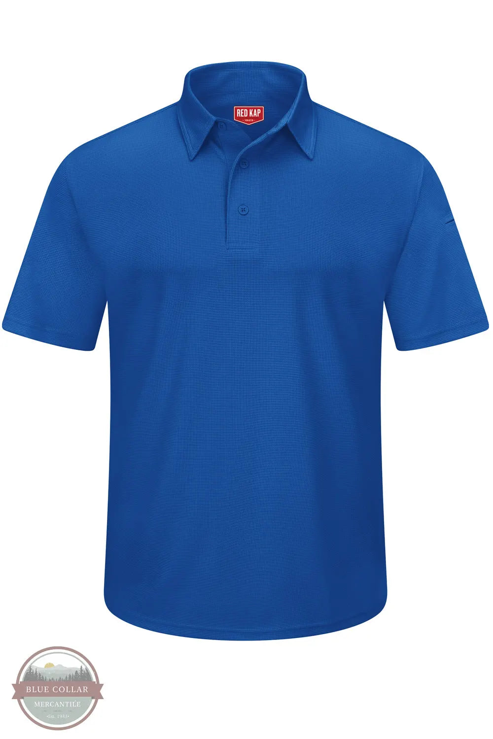 Red Kap SK90RB Men's Big & Tall Short Sleeve Performance Knit Flex Series Pro Polo in Royal Blue front view