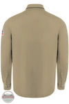 Bulwark STG4 FR Flex Knit Button Down Shirt in Khaki back view