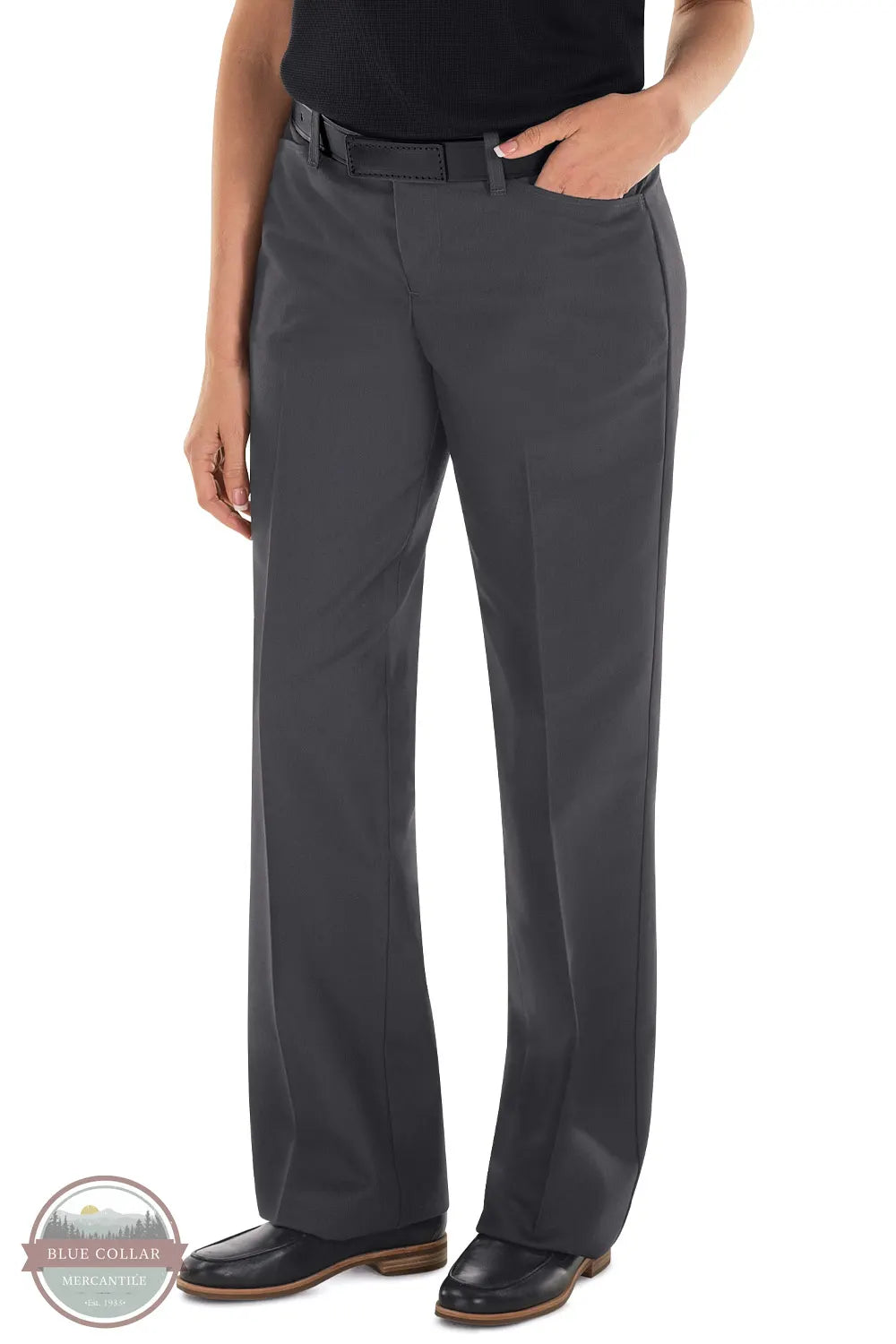 Red Kap PZ33CH Women's Work NMotion Pant in Charcoal Grey on model