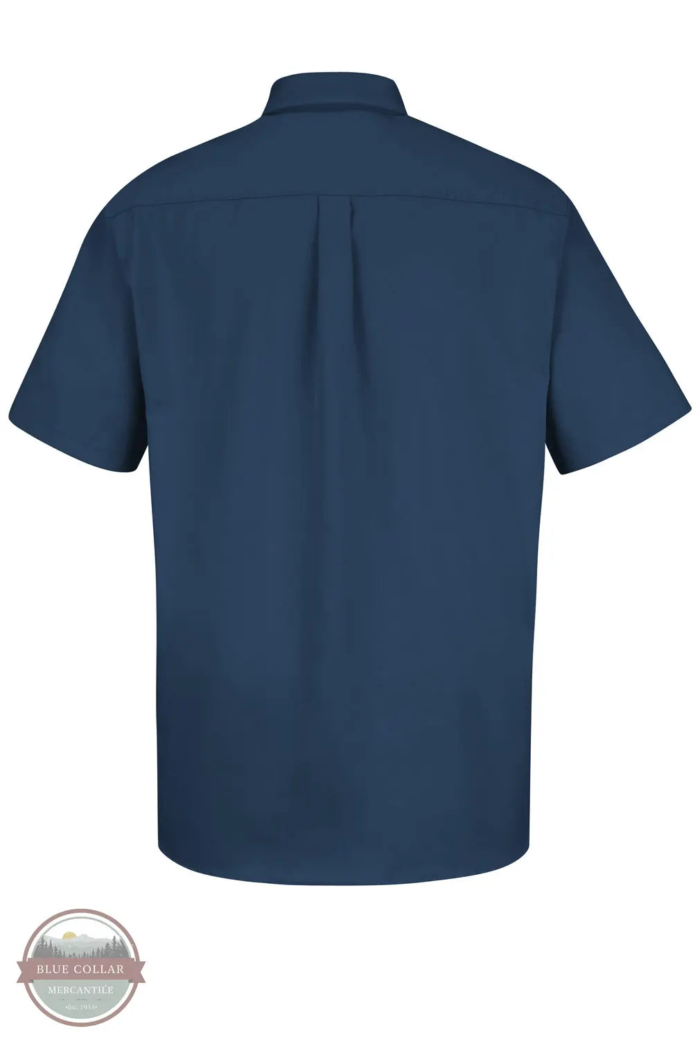 Red Kap SC64NV Men's Short Sleeve Cotton Contrast Dress Shirt back view