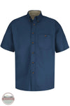 Red Kap SC64NV Men's Short Sleeve Cotton Contrast Dress Shirt front view