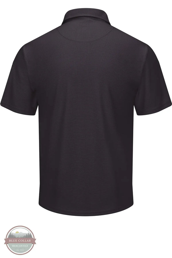 Red Kap SK90BK Men's Regular Sizes Short Sleeve Performance Knit Flex Series Pro Polo in Black back view