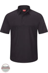 Red Kap SK90BK Men's Regular Sizes Short Sleeve Performance Knit Flex Series Pro Polo in Black front view