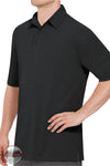 Red Kap SK90BK Men's Regular Sizes Short Sleeve Performance Knit Flex Series Pro Polo in Black on model