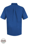 Red Kap SP80RB Men's Short Sleeve Poplin Dress Shirt in Royal Blue back view