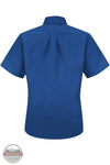 Red Kap SP81RB Women's Short Sleeve Poplin Dress Shirt in Royal Blue back view