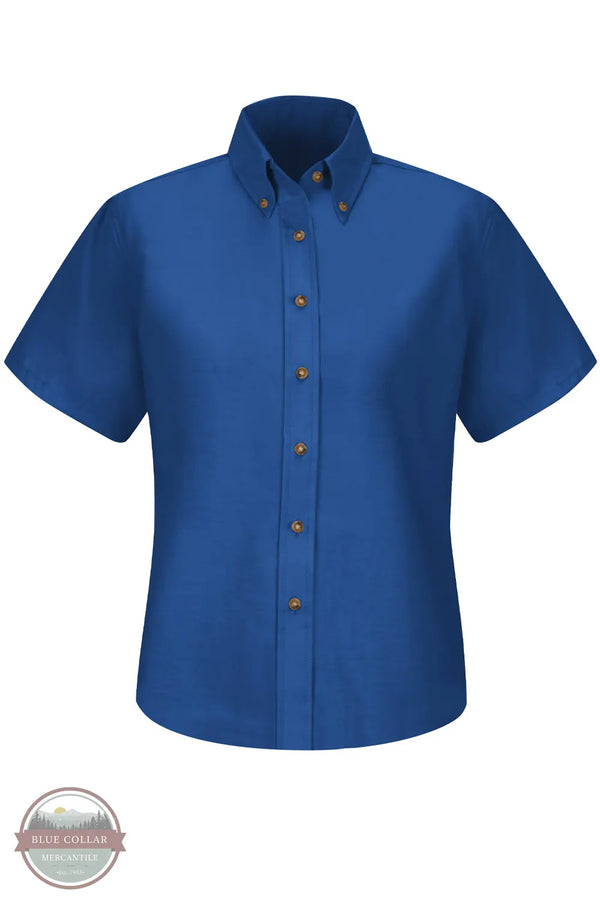 Red Kap SP81RB Women's Short Sleeve Poplin Dress Shirt in Royal Blue front view