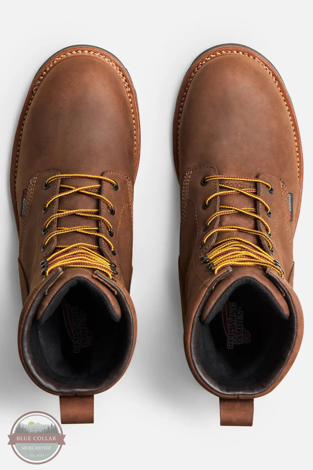 Red Wing 2120 Loggermax 9-Inch Waterproof Safety Toe Boot birds eye view