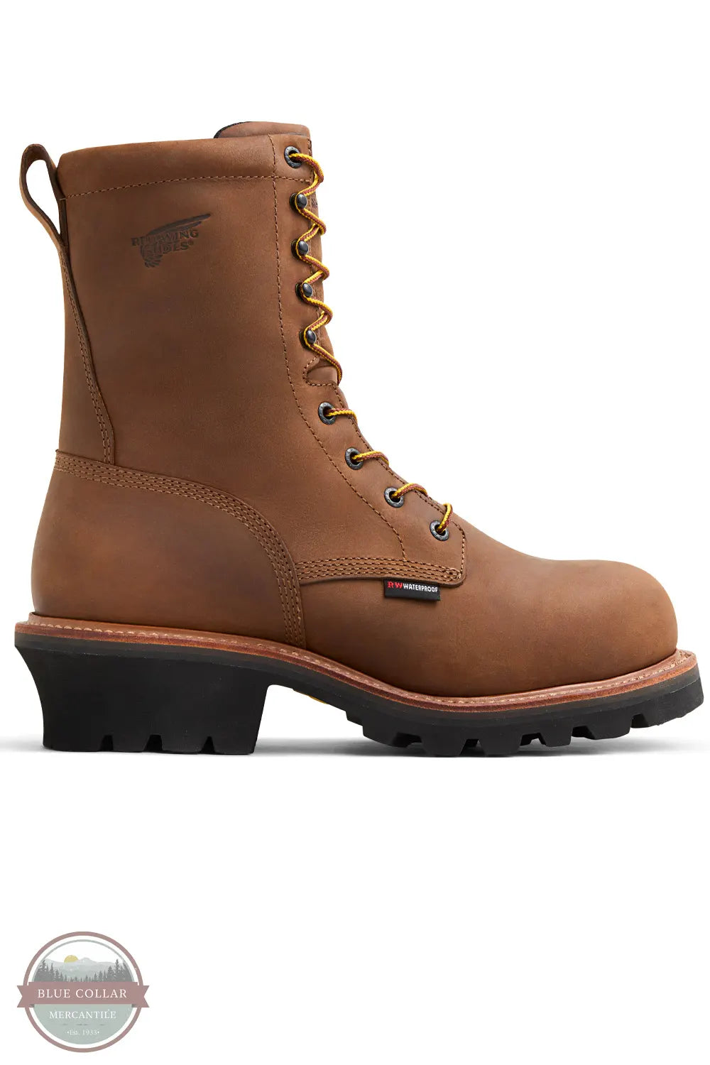 Red Wing 2120 Loggermax 9-Inch Waterproof Safety Toe Boot side view