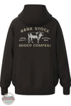Hooey RH2602DKBR Charbray Rank Stock Hoodie in Dark Brown back print shown on product