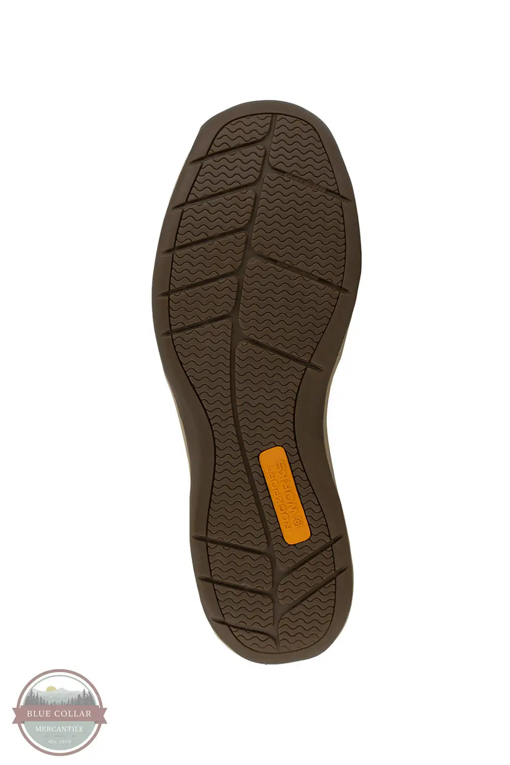 Rockport Works RK676 Sailing Club Safety Toe Work Shoe in Brown, sole