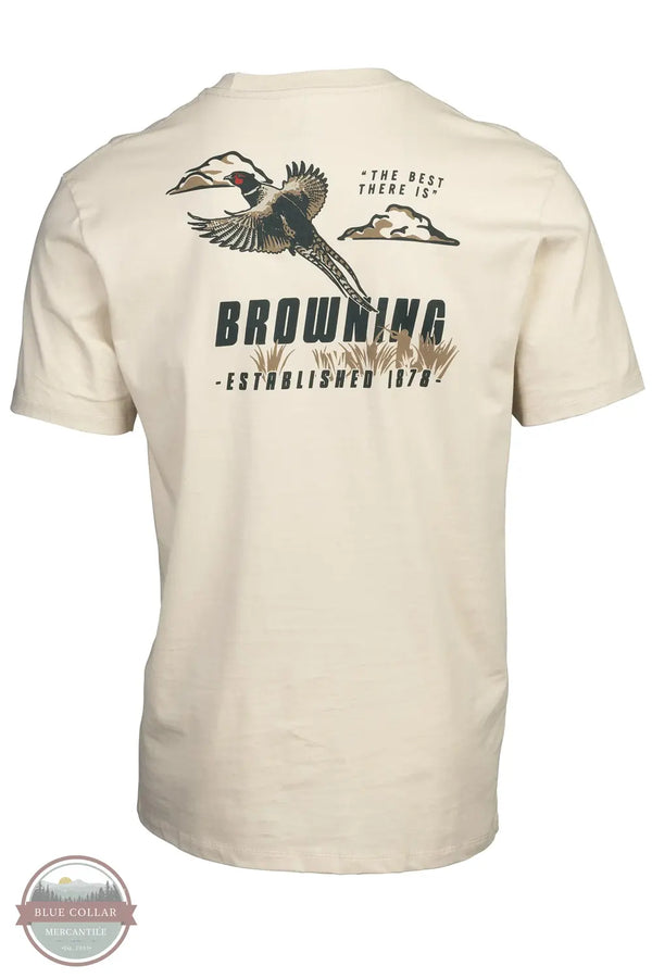 Browning Rooster T-Shirt in Bone back imprint view