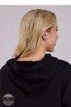 Roper 03-098-0513-6146 BL Women's Black Cotton Fleece Pullover Hoody, rear