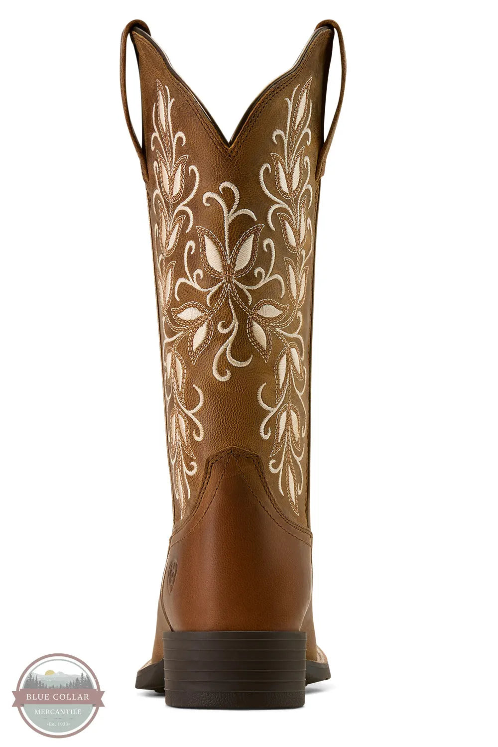 Ariat 10074320 Round Up Holly Western Square Toe Boot back heel view