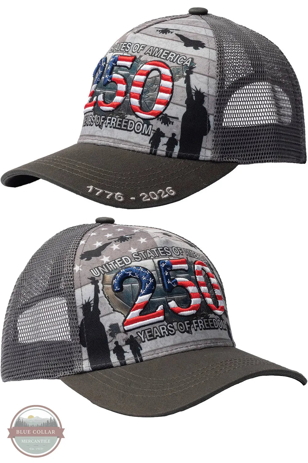 Capsmith SA2503DC USA 250 Years of Freedom Baseball Cap side views
