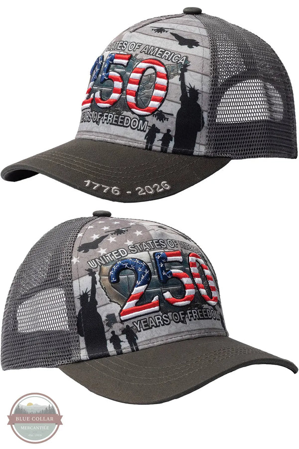 Capsmith SA2503DC USA 250 Years of Freedom Baseball Cap side views