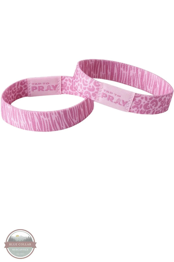 Versible's Safari Rose Tap To Pray® Wristband both reversible sides shown