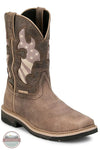 Justin SE4139 Bolt Antique Brown Water Buffalo Square Composite Toe Work Boot in Antique Brown main image of boot