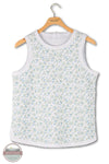 Simply Southern 0126-TOP-TANK-ROBFLR Floral Printed Tank Top on hanger