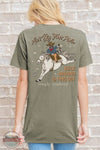 Simply Southern SS-FIRSTRODEO-PRDUST Ain't My First Rodeo Short Sleeve Short in Prairie Dust Green model