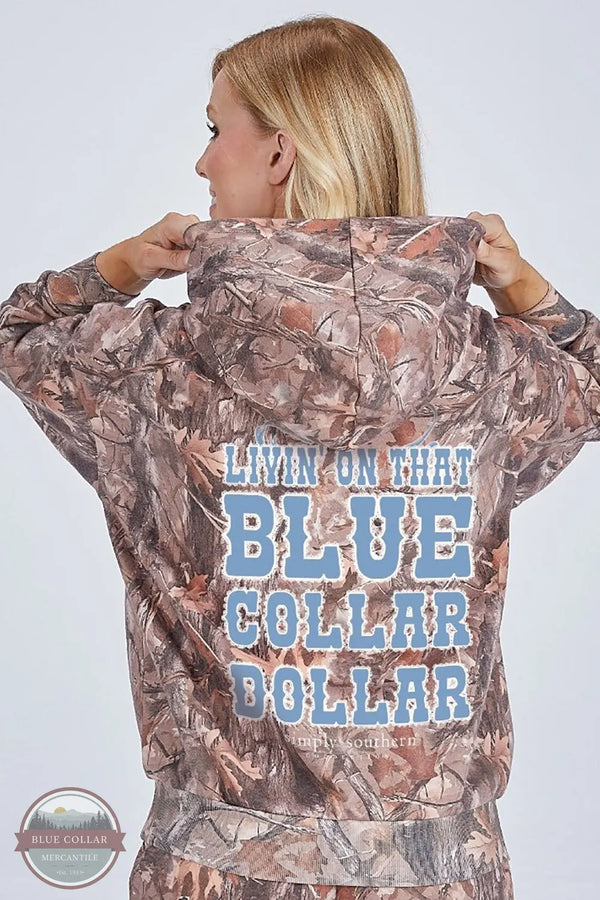 Simply Southern HD-DOLLAR-CAMO Blue Collar Dollar Camo Hoodie back print