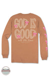 Simply Southern LS-GOD-CHSTNT God Is Good Long Sleeve T-Shirt in Brown, rear design