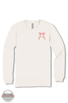 Simply Southern LS-HERD-LINEN Highland Cow Long Sleeve T-Shirt in Cream, front design