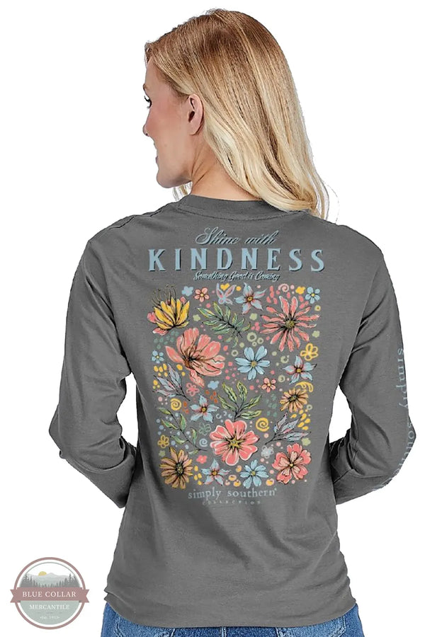 Simply Southern LS-SHINE-DKHTHR Shine With Kindness Long Sleeve Shirt back image