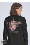 Simply Southern LS-STATE-WV-BLK West Virginia Camo Long Sleeve T-Shirt in Black, lifestyle rear design