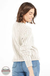 Simply Southern PP-0225-SWTR-EMMA-WHITE Emma Cable Knit White Sweater, model