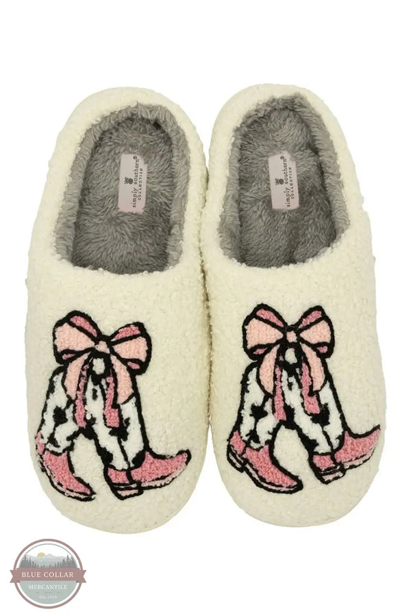 Simply Southern PP-0225-SLPR-FYZ-BOOT Cowboy Boots on Fuzzy Slippers