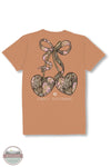 Simply Southern SS-CAMOCHRY-CHSTNT Camo Cherry Short Sleeve Shirt in Chestnut, rear
