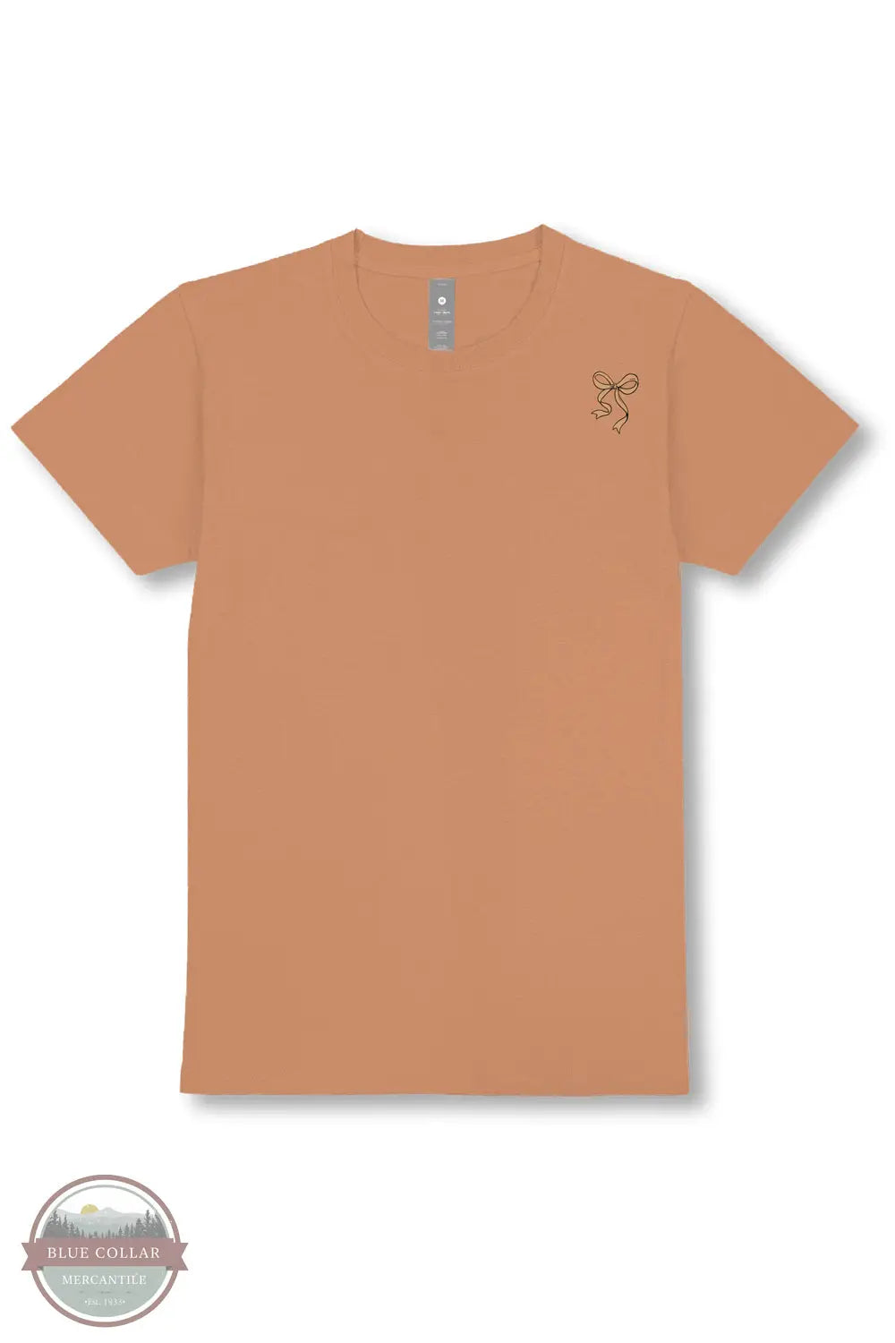 Simply Southern SS-CAMOCHRY-CHSTNT Camo Cherry Short Sleeve Shirt in Chestnut, front