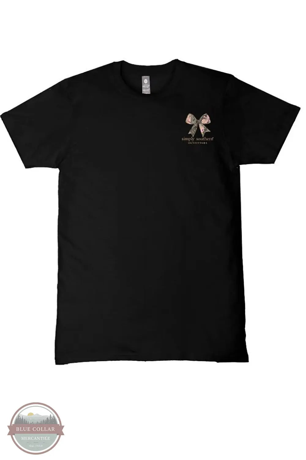 Simply Southern SS-DEER-BLK Deer Camo Short Sleeve T-Shirt front shirt logo image