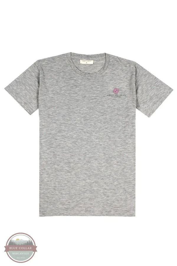Simple Southern SS-DEERLY-STORMHTHR Deer Short Sleeve T-Shirt in Gray, front