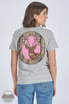 Simple Southern SS-DEERLY-STORMHTHR Deer Short Sleeve T-Shirt in Gray, model rear