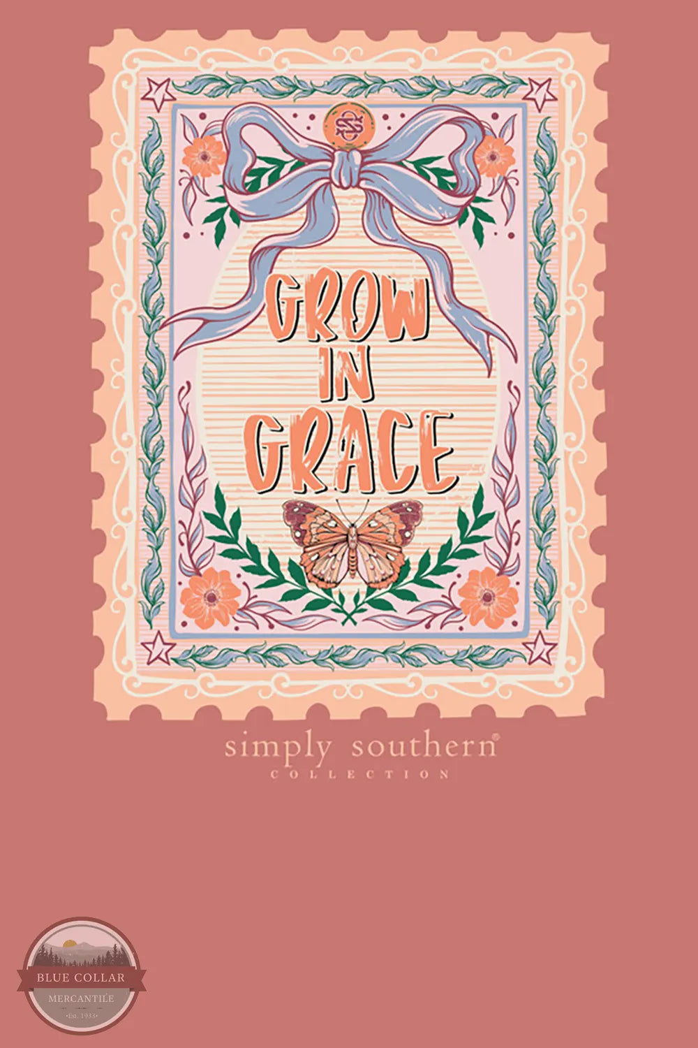 Simply Southern&nbsp;SS-GROW-MAPLE Grow In Grace Short Sleeve T-Shirt print image