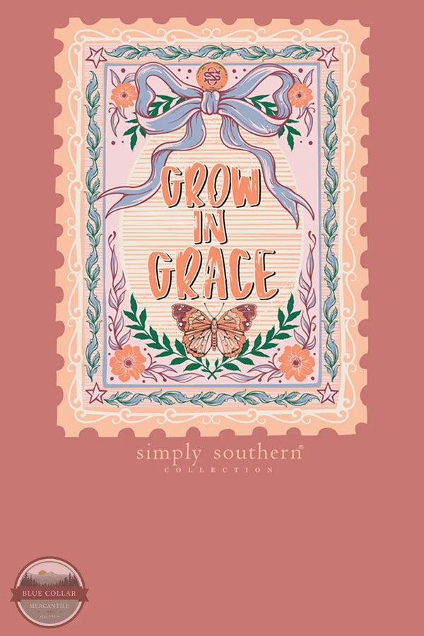 Simply Southern&nbsp;SS-GROW-MAPLE Grow In Grace Short Sleeve T-Shirt print image