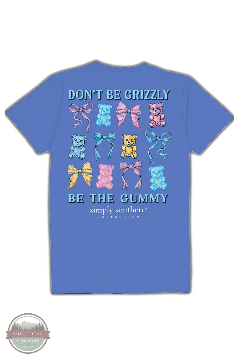 Simply Southern SS-GUMMY-BALI Don’t Be Grizzly Short Sleeve Shirt in Bali, rear