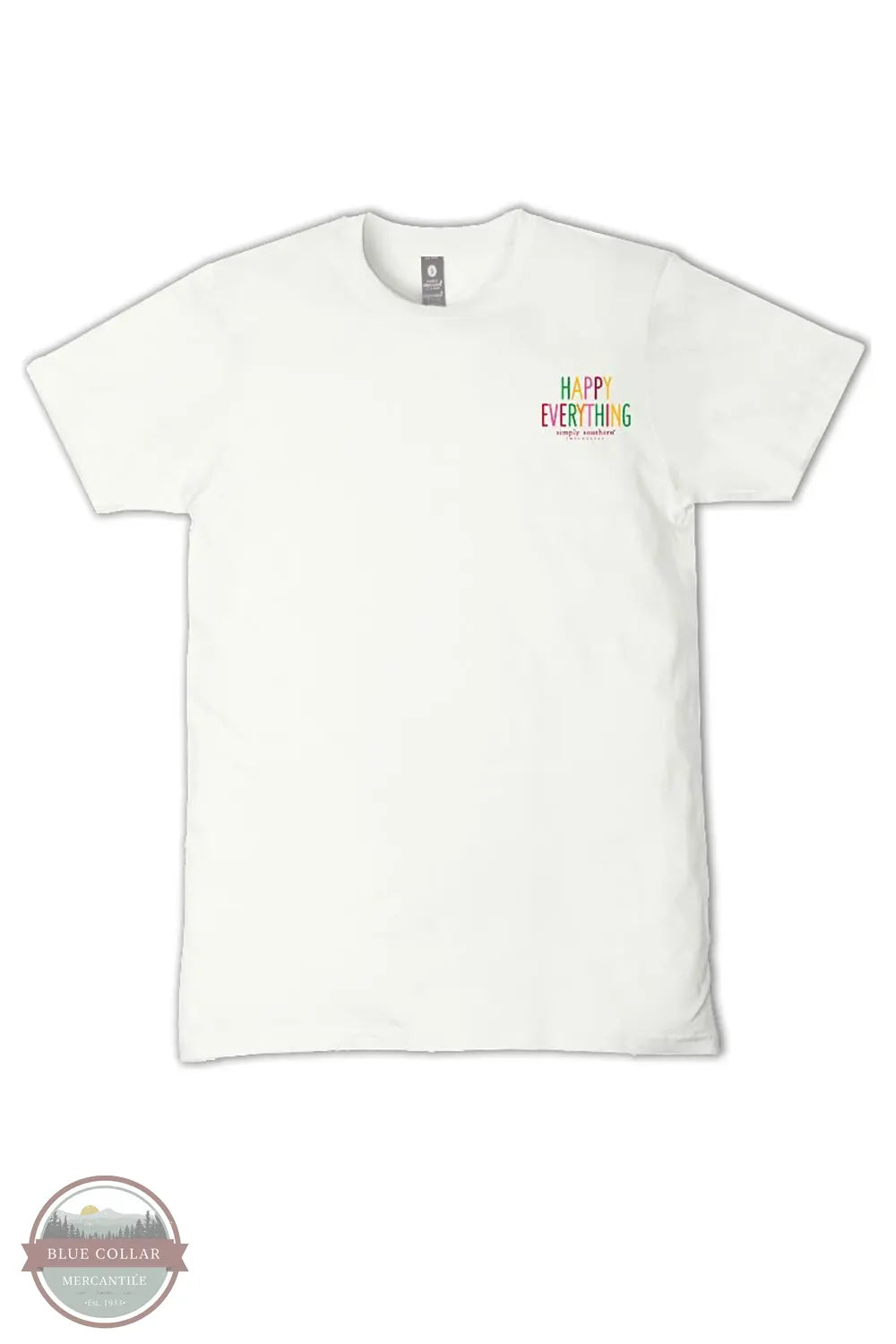 Simply Southern SS-HAPPY-OYSTER Happy Valentines - St. Patrick's- Easter Short Sleeve T-Shirt front view