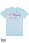 Simply Southern SS-HOME-VA-ICE Floral Virginia With Pink Bow in Light Blue, rear