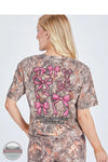 Simply Southern SS-PNKBOWS-CAMO Short Sleeve Camo T-Shirt with Pink Bows, lifestyle rear design