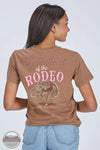 Simply Southern SS-RODEO-WSHUMBR Sweetheart Of The Rodeo Short Sleeve T-Shirt in Brown, model