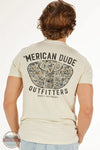 Simply Southern YTH-MN-SS-DEERDUDE-LINEN Merican' Dude Outfitter Short Sleeve T-Shirt in Tan, model