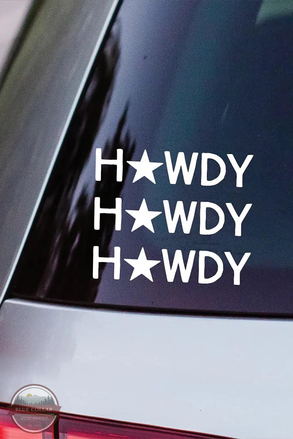 Sincere Surroundings VD1079W Howdy Howdy Car Decal in White