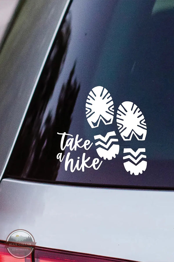 Sincere Surroundings VD1098W Take A Hike Car Decal in White