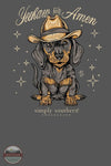 Ladies SS-AMEN-THUNDER Ladies Yeehaw &amp; Ament T- Shirt imprint on shirt