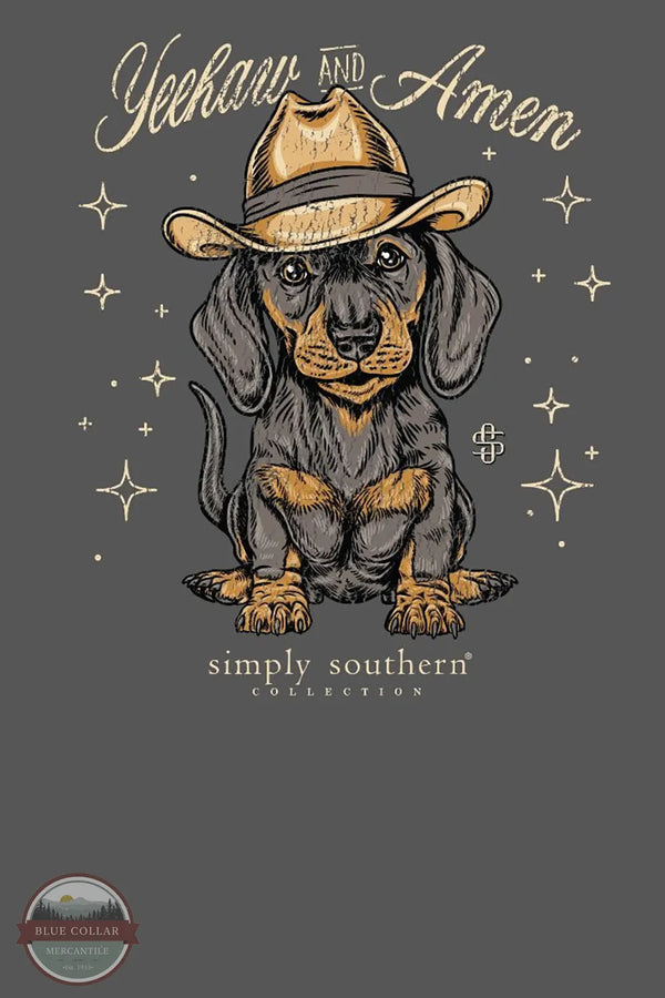 Ladies SS-AMEN-THUNDER Ladies Yeehaw &amp; Ament T- Shirt imprint on shirt