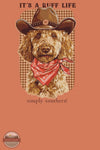 Simply Southern SS-RUFF-PAPAYA Ladies Ruff Life T-Shirt imprint on shirt view